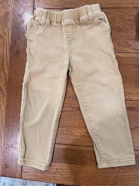 SHEIN Kids Tan Elastic-Waist Casual Pants